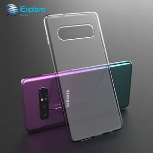 IExploreメーカー抗指紋超スリムで0.8ミリメートル透明TPUクリスタルクリア電話ケースSamsung Galaxy S10プラス