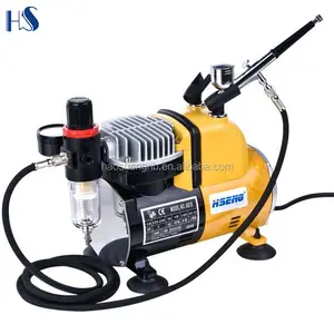 HSENG AS18CK Airbrush Compressor kit Air brush Craft Cake Paint Art Spray Paint Gun