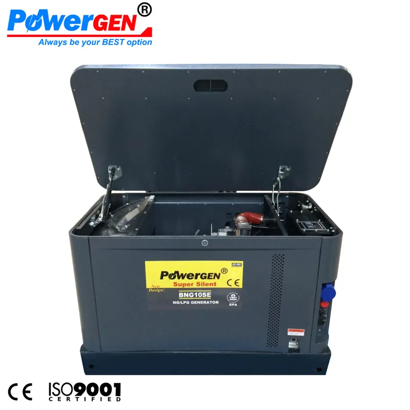 ¡Combustible Dual! ¡60dB! POWERGEN-generador de turbina tipo Kohler de Gas Natural, supersilencioso, 10KVA, LPG/NG