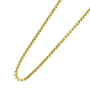 Mode hiphop 18 k or plaqué boîte chaîne collier pour hommes - Product Image 1