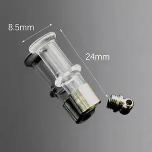 Cremation jewelry Stainless Steel Tube Charm Ashes Essential Oil Perfume Glass Bottle Pendant Necklace