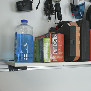 Mur de lamelle supports d'étagère en métal plat supports d'étagère 2pc pack - Product Image 3