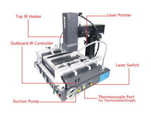 Ir + hr reball machine bauer ir pro v scc. 4 rework station met vacuüm en laser pointer pen - Product Image 3