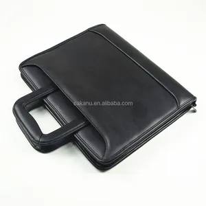 leather folder- briefcase with retractable handles