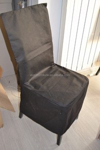 Eventfur <strong>Black</strong> Polyester Protective Universal Slip <strong>Chair</strong> <strong>Cover</strong> for Transport &amp; Stock Protection - Product Image 3