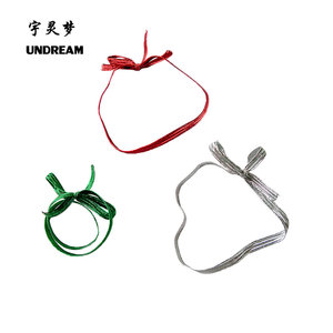 中国产品装饰黄金弹性/预绑缎带蝴蝶结与弹性环 - Product Image 3