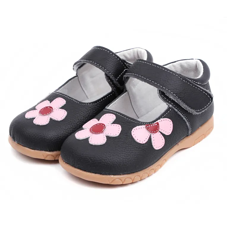 Flora genuine leather mary jane kids girl school shoes for spring autumn