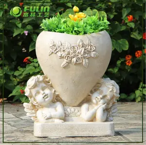 Large Outdoor Cupid Garden Pot Angel Garden Pot