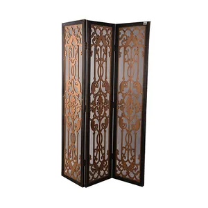 Innova Rustic Chinese Folding Traditional Style Home Decoration Wood Panel Screens Room Dividers Handmade