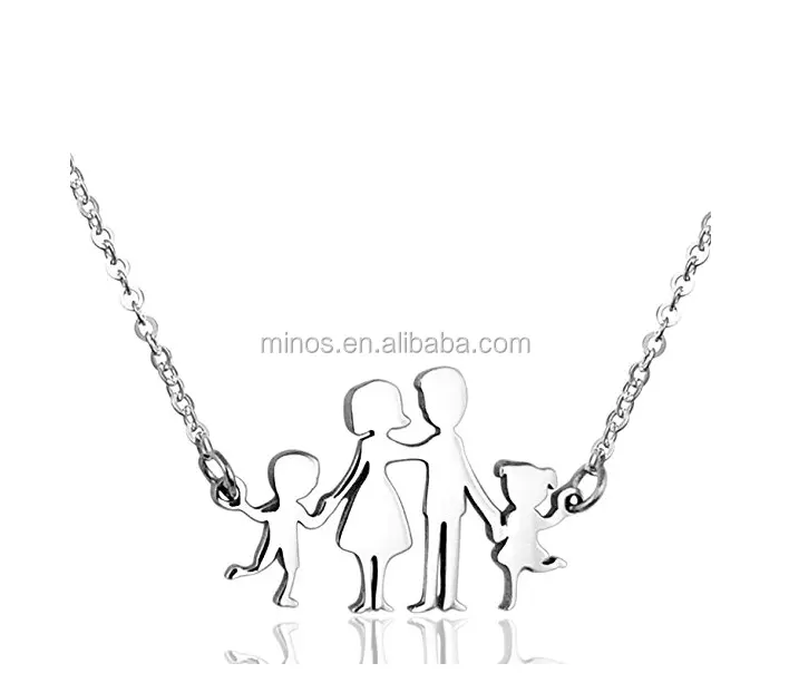 Collar de la familia padre madre niños colgante collares de la hija de mamá papá hijo que Son de la familia de la joyería de las mujeres