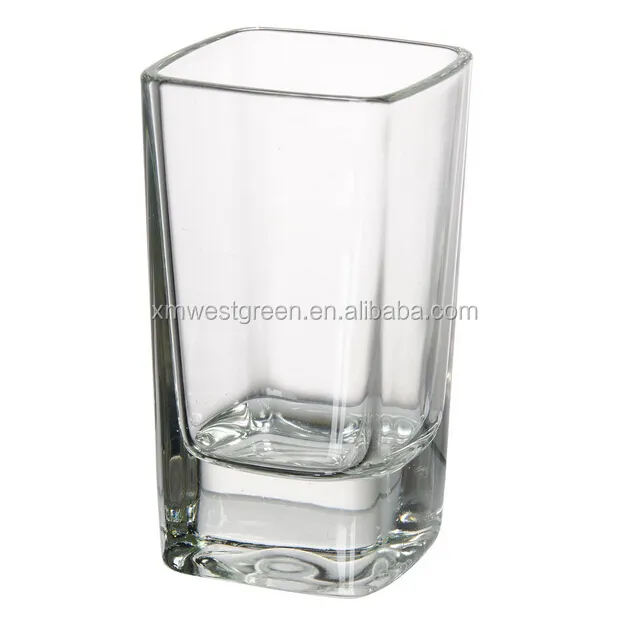 SG-006 Heavy Base stemless square whiskey glass shot glass