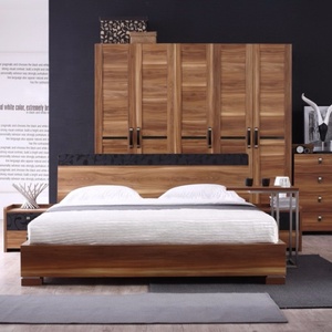 Ensemble de rangement de meubles de chambre à coucher, nouveau design en bois, planche à puces E1 avec finition supérieure en mélamine