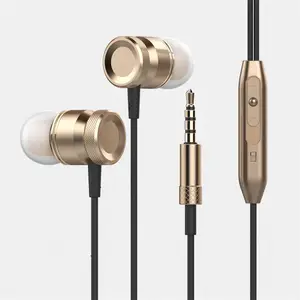 핫 세일 고품질 금속 3.5mm 이어폰 헤드폰 스포츠 유선 이어폰 음악 Auriculares 케이블