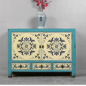 Ba Ngăn Kéo Hai Cửa Nội Thất Phong Cách Cổ Trung Quốc Vẽ Tay Tủ Phòng Khách - Product Image 6