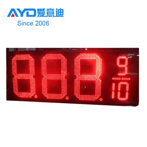 Sem fio ao ar livre 12 polegadas Gasolina Station LED Digital Preço Display Board Posto de Gasolina LED Number Display Board