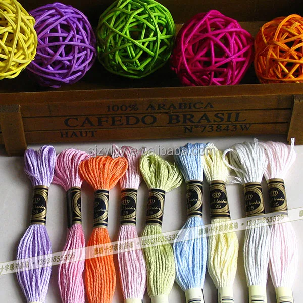 Пряжа гобелен вышивка крестиком смешанные цвета нитки Лот мотки