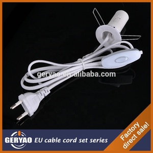 Phích Cắm 2 Chân EU + Dây Điện + Công Tắc Bật Tắt + Tấm Nhựa + Kẹp Khung Kim Loại + Cụm Giá Đỡ Đèn E14 - Product Image 3