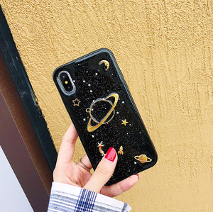 Stereoscopico Universo Spazio anello in Oro Brillante Luna Stat Pianeta Polvere Cellulare Mobile Casse Del Telefono Sacchetti Della Copertura Posteriore Per il <span class=keywords><strong>iphone</strong></span> 6 7 <span class=keywords><strong>8</strong></span> più di X - Product Image 3