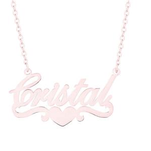 Colliers ras du cou à chaîne à maillons en acier inoxydable personnalisés à la mode pour hommes et femmes pendentif nom personnalisé avec <span class=keywords><strong>symbole</strong></span> chrétien coeur - Product Image 4