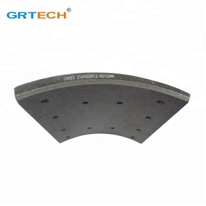 GRTECH 19553 China Factory Supply <strong>Truck</strong> Spare Parts Top Quality Brake Shoe Lining for <strong>Iveco</strong> <strong>Truck</strong> - Product Image 2