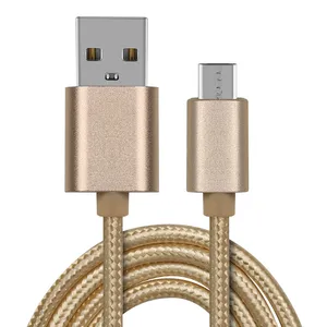 סיטונאי 1 מטר ניילון קלוע PVC מיקרו usb כבל