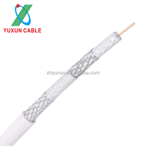 YUXUN CATV CCTV Cáp Nhà Sản Xuất Giá <span class=keywords><strong>RG</strong></span> <span class=keywords><strong>6</strong></span> Double/Triple/<span class=keywords><strong>Quad</strong></span> Khiên RG6 Cáp Đồng Trục - Product Image 5