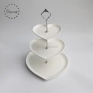 Heart Shaped Platters and Serving Ware Cupcake Stand for Wedding Home Birthday Party Cake Stand Set