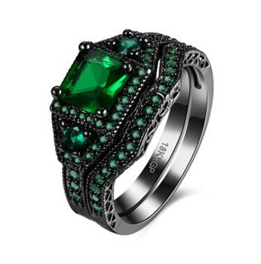 18kgp Black Gold Plated Wedding Band Ring - Customizable