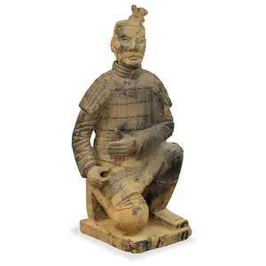 Joelheira de cerâmica artesanal personalizada, soldado de terracota