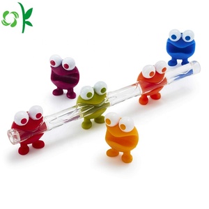 OKSILICONE Personalizzato Sveglia Del Silicone di Vetro di Vino Marcatore Per Il Partito Del Silicone Forma di Animale Bere Marcatore <span class=keywords><strong>Bicchiere</strong></span> Di Vino Per La Bottiglia Marcatore - Product Image 4