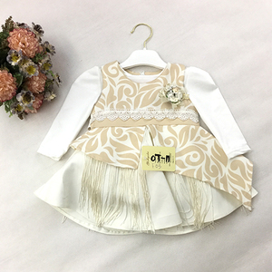 Primavera otoño último estilo las <span class=keywords><strong>Niñas</strong></span> <span class=keywords><strong>Ropa</strong></span> de manga larga de niño vestido con borla - Product Image 1