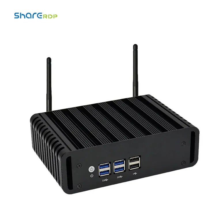 Fanless high performance mini desktop pc core i7 ddr4 quad core cpu 8550u 4K desktop computer