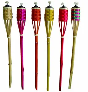 QS brand Promotion 4 size cheap bamboo outdoor tiki torches
