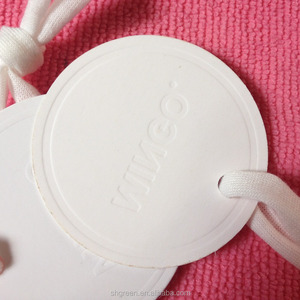 Étiquette volante en papier de logo en relief blanc pur avec corde de fil <span class=keywords><strong>Zpagetti</strong></span> - Product Image 4
