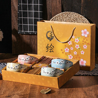 Bol en porcelaine à fleurs de Style japonais, en céramique, utiliser comme cadeau de mariage, P193