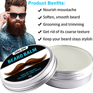 Baume hydratant pour <span class=keywords><strong>barbe</strong></span>, produit cosmétique, OEM, vente en gros, nourrissant, adoucissant, cire, 60G, livraison gratuite - Product Image 5