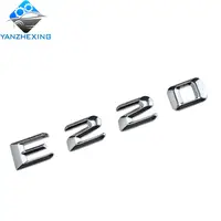 YZX كروم عدد رسائل شعار خلفي بحقيبة السيارة شارة ملصقا لمرسيدس بنز الفئة E E63 E65 E180 E200 E220 E260 E320 E350