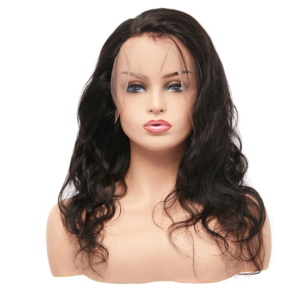 Top Quality Body Wave Malaysian Virgin Hair Lace Front Wig 100% Human Hair 13*4 lace Frontal Wig