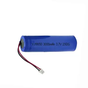 Hot Selling Li-ion 18650 3.7V 3000 Mah Battery With JST Connector For Emergency Light/Camping Light