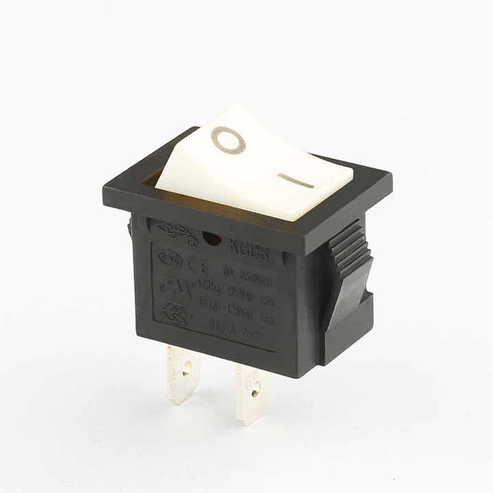Interruttori A Bilanciere Mini T85 KCD1-101 - 10 Pezzi | SPST 2 Pin | Nero
