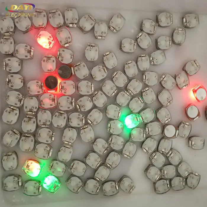 waterproof multicolor Impact Vibration Activated Mini LED Lights for Clothing and Shoes