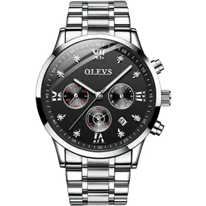 2019 Top Marke OLEVS Business Männer Uhren Casual Sport Wasserdicht Analog Quarz Uhr Multifunktions Edelstahl Armbanduhr