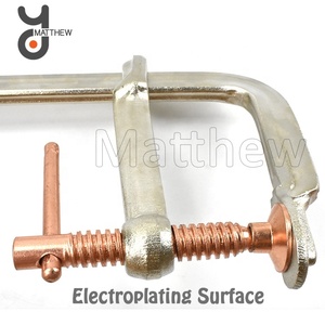 Heavy Duty Forged <strong>Table</strong> Welding F <strong>Clamp</strong> with Copper Plated Jaw - Product Image 5