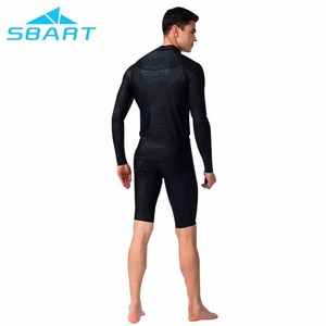 SBART Fábrica Atacado Mens Manga Longa Rashguard Tubarão Pele Cor Preta Upf50 + Camisa De Natação Plus Size Quick Dry Suit Mergulho Livre