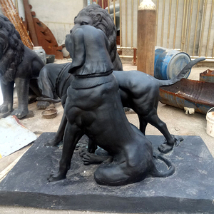 Levensgrote Decoratieve Tuin Casting Messing Labrador Sculptuur Bronzen Hond Standbeeld