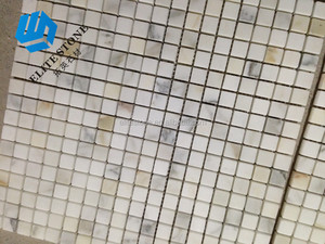 15x15 Petit Blanc Calacatta Or Puce Carrée <span class=keywords><strong>Mosaïque</strong></span> de Marbre Types de Carreaux Décoratifs pour la Cuisine - Product Image 5