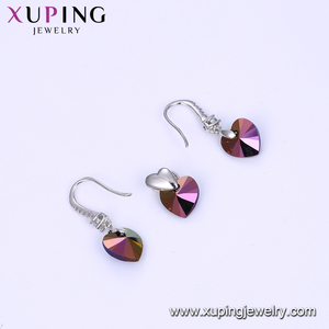 64892 Xuping 2018 Sang Trọng Hai-Mảnh Tim Set Với Pha Lê - Product Image 5