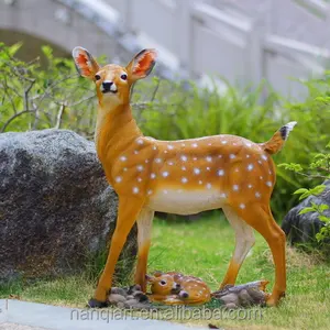 Estátua de escultura de animais de fibra de vidro, modem para decoração ao ar livre do jardim