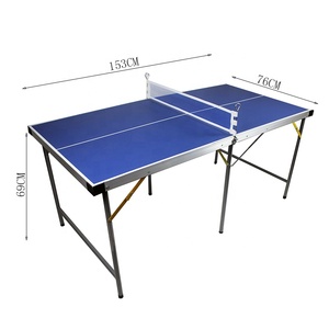 Mesa de ping pong portátil dobrável, mesa de tênis de mesa para áreas internas - Product Image 6