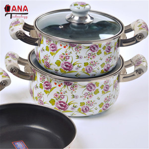 Ensemble de casseroles en fonte émaillée antiadhésive Chickenware pour la vente en gros - Product Image 4